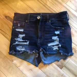 American Eagle Dark Wash Cutoff Shorts